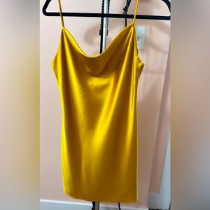 True Satin Mustard Color dress